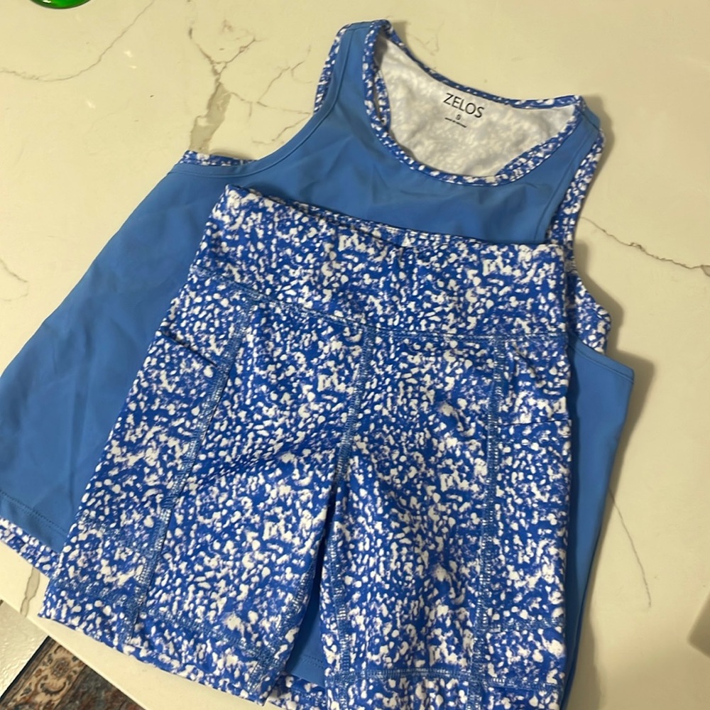 Zelos size 6 Tank top with shorts.